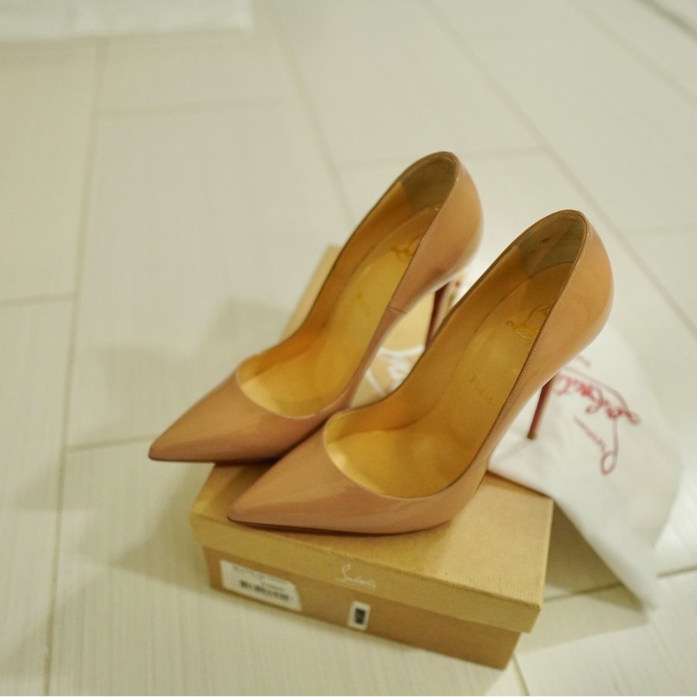 Christian Louboutin Tan Stiletto Heels